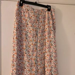 Wild Fable Floral Print Skirt Size L